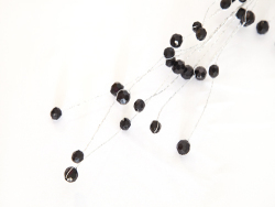 black beads on wire
